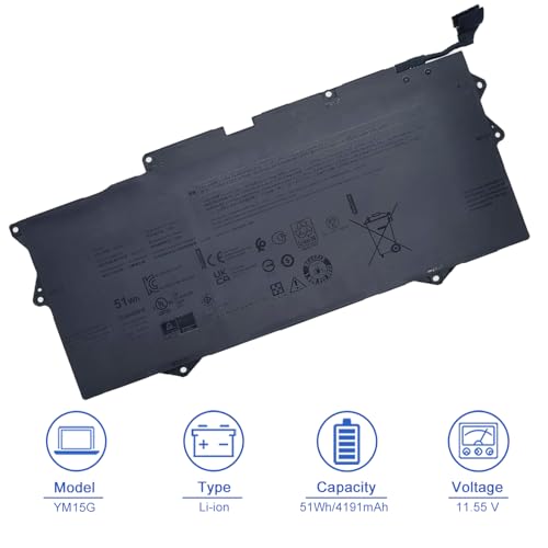 Image of JOTACT YM15G 51Wh Laptop Battery Compatible with Dell XPS 13 9315 9315-C0NNP Series Notebook (Not for 9315 2-in-1) 0W6D4H W6D4H G9FHC 0G9FHC 11.55V 4191mAh