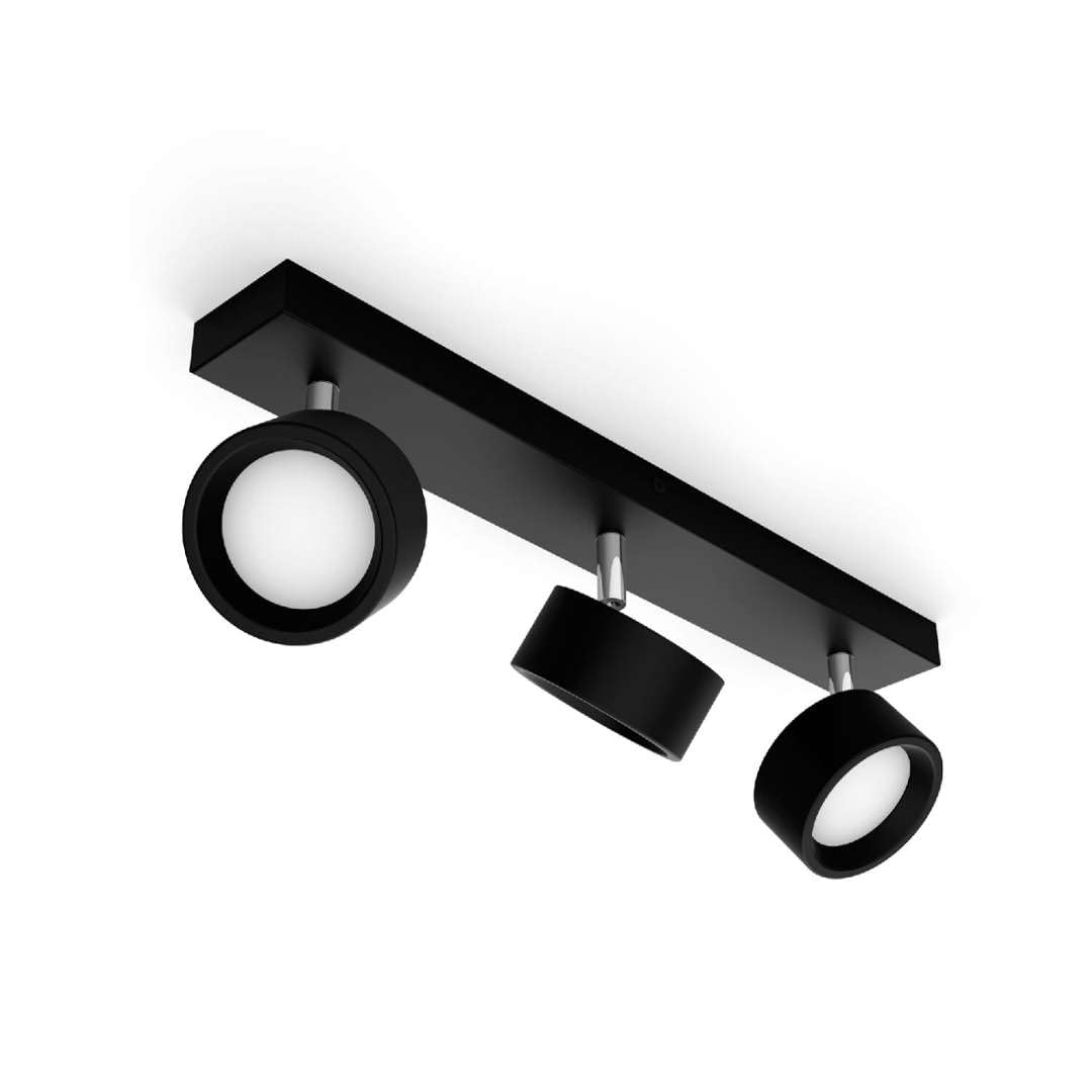 Philips, spot Bracia 3x5.5W, blanc chaud 2700K, Noir