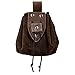 HiiFeuer Vintage Medieval Faux Leder Kordelzug Tasche, Mittelalterliches Portemonnaie, Nieten Gürteltasche Würfel Tasche für LARP Ren Faire (Braun A) Ort mit günstig Kaufen-HiiFeuer Vintage Medieval Faux Leder Kordelzug Tasche, Mittelalterliches Portemonnaie, Nieten Gürteltasche Würfel Tasche für LARP Ren Faire (Braun A)