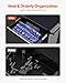 VEVOR Magnetic Socket Organizer Set, 3PCS Magnetic Socket Holder, 1/4'', 3/8'' & 1/2'' Metric Socket Trays with Clear Labels, Hold up to 75PCS Standard & Deep Sockets, Blue (Sockets Not Included)