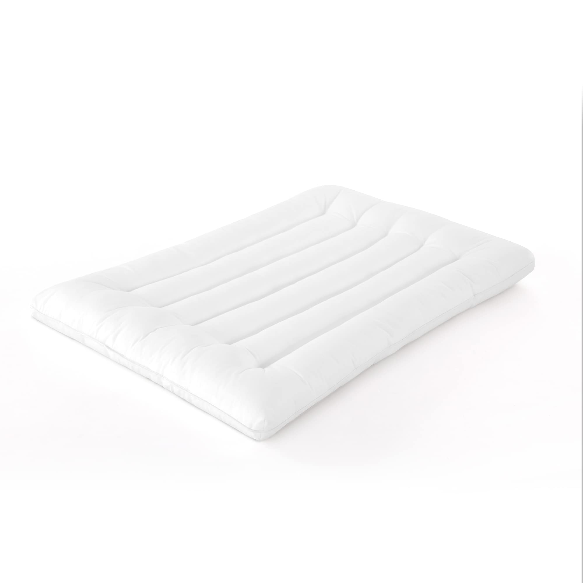 HOMBYS Ultra Thin Flat Pillow for Sleeping, Thin Pillow for Back Sleeper, Supportive Stomach Sleeping Pillow, Slim Bed Pillow, Machine Washable-King Size 18x36, White
