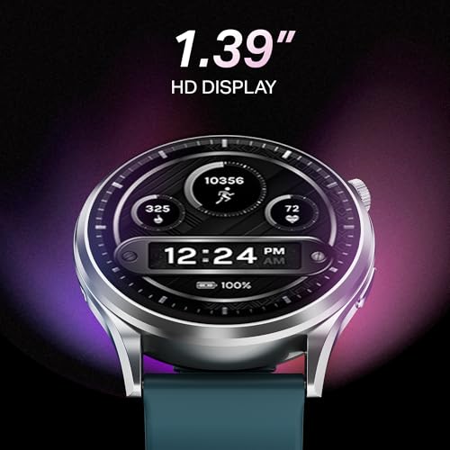Image of boAt Lunar Discovery Pro, 1.39 inch Display, Premium Metal Build, Round Dial, Emergency SOS, Functional Crown, Multiple Sports Modes, HR,SpO2 & Sleep Tracking, Smart Watch for Men & Women (Active Blue)
