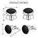 Zealmer 8pcs Tuxedo Shirts Studs and Cufflinks Set for Men Black