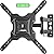 RJOP Full Motion TV Wall Mount, Swivel Tilt Extension,Tv Brackets for Wall Mount for 19-55 Inch LED LCD Flat Curved Screen TVs/Monitors,Universal TV Mount wth Max VESA 400x400mm Up to 66lbs