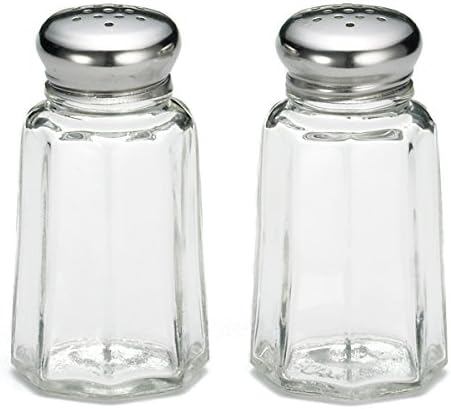TableCraft Paneled Salt and Pepper Shakers - Set of 2 150S&P Glass Salt Shakers