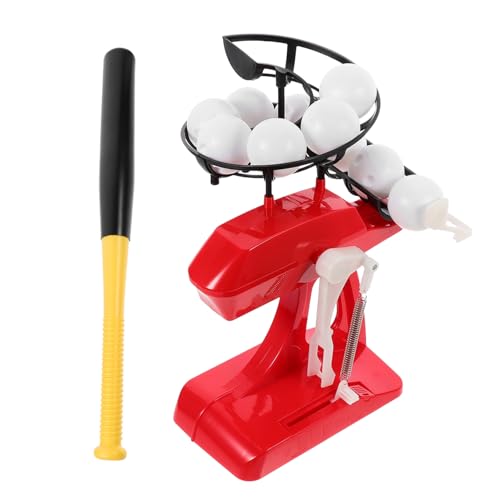 Machine à lancer de baseball en plastique rouge pour s'amuser dans le jardin ou le salon
