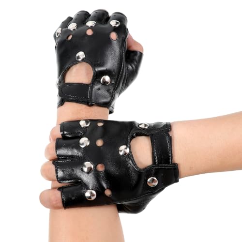 Black Gothic Steampunk Fingerless Gloves
