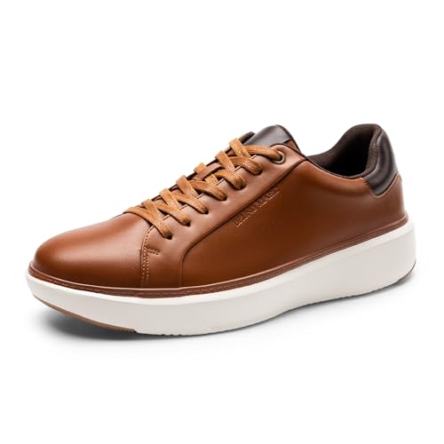 Bruno Marc WaveFlex CoreNeat - Tenis de vestir casuales para hombre, Marrón, 46 EU