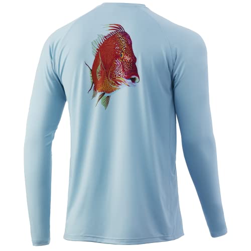 T-shirt Marolina Vc Ls HUK H1200359 Bleu Glacier XL Homme