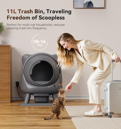 FEELNEEDY Automatic Self-Cleaning Litter Box (Model S20-A) with App & Safety Sensors — view 8
