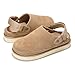 Project Cloud 100% Genuine Leather Clogs for Women - Memory Foam Womens Clogs & Mules with Adjustable Straps - Lightweight Platform Shoes Non-Slip Slides (Goldstar, SANSUE,8.5) Sand Suede