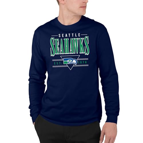 Junk Food NFL - Seattle Seahawks - Established Retro - Officially Licensed Adult Long Sleeve Fan Tee for Men and Women by Junk Food - Used condition - US$7.71
