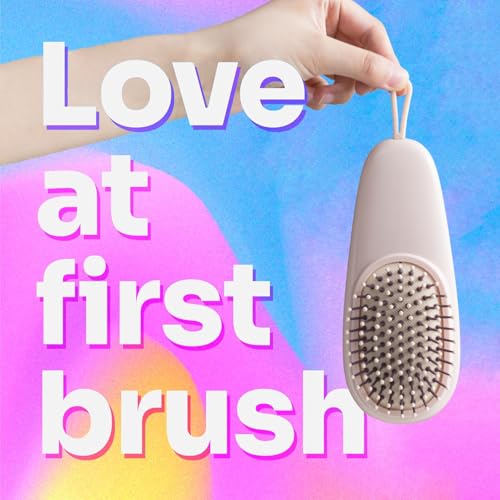 Image of HOOPOES Mini Hair Brush for Men, Women & Kids - Detangling Hair Brush - Ultra-Soft IntelliFlex Bristles Brush for Natural, Curly, Straight, Wet or Dry Hair (Medium)