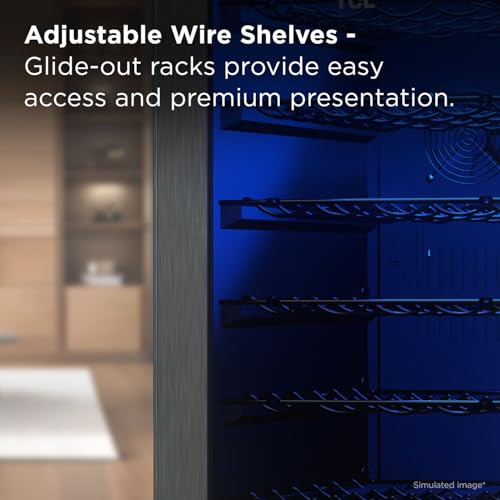 Image of TCL 38-Bottle Wine Cooler Mini Fridge with Glass Doors