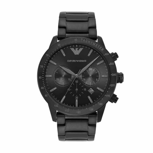 Emporio Armani Orologio Uomo, movimento cronografo al quarzo, cassa in