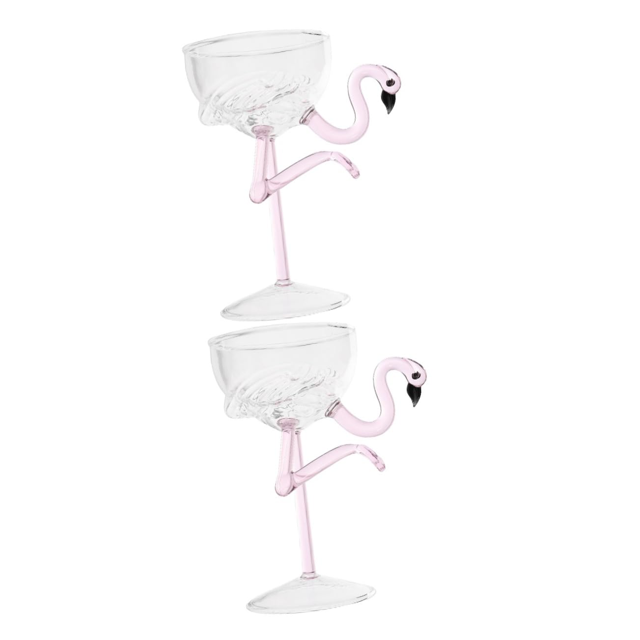 Verre à vin décoratif flamant rose, cadeau idéal de mariage et lot de 2 coupes