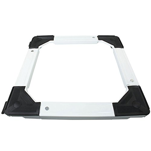 4YourHome Heavy-Duty Fully Adjustable Squared Appliance Roller Base, White