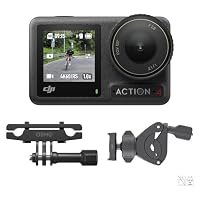 DJI Osmo Action 4 Radrennsport-Combo – Fahrradkamera mit 360°-Handschlaufe für Radfahrer, 1/1,3-Zoll-Sensor, atemberaubende Low-Light-Aufnahmen, 4K/120fps Filmmaterial – Ansicht 1