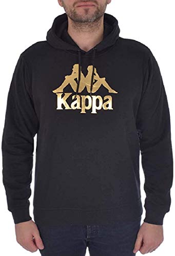 Kappa Mens Authentic Esmio Slim Fit Sweatshirt Hoodie - M Black/Gold