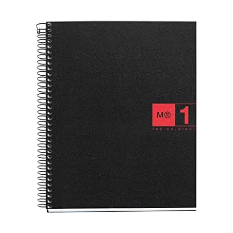 Miquelrius - Microperforated Spiral Notebook, Polypropylene Cover, Opaque A5 A5 red Cover