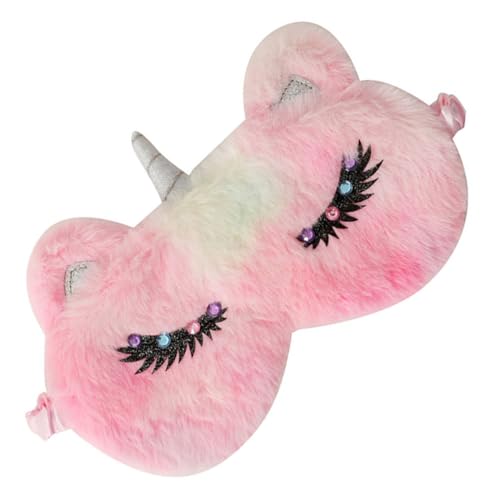 IWOWHERO かわいいユニコーンデザイン 用アイマスク 軽量通気性素材製 睡眠ストレス解消 快眠サポート 昼寝や旅行に