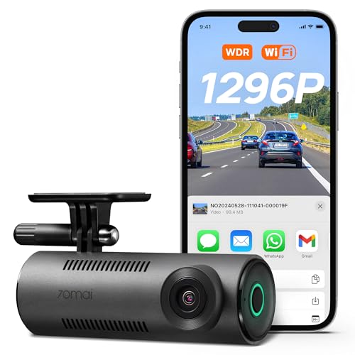 70mai 2K WiFi Dash Cam für Autos M310, 1296P WDR Autokamera, Super Nachtsicht, 24-Stunden...