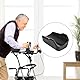 Rollator-Armlehnenpolster, Stand-up-Rollator-Armlehnenpolster Gepolsterte Armlehne für Gehhilfen Armlehne für Aufrechten Gehwagen Rollator-Zubehör für Senioren (Schwarz)