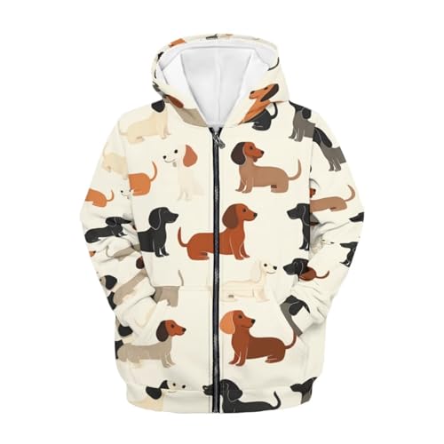 Kids Zip up Hoodie Boys for Fitness Running Kicking Crewneck Long Sleeve Big Pockets