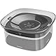 Eosbird 2L Wassernapf Hund Ohne Sabbern Edelstahl Reisenäpfe No Spill Drinking Bowl, 2 L Großer Auslaufsicherer Hundenapf, rutschfest Slow Feeder Hundenäpfe für Grosse Hunde(Grey)