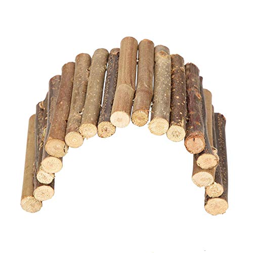 Fdit Hamster Holzbrücke Suspension Bend Ladder Kleine Tierbedarf Käfig Habitat Decor Maus Ratte Nagetiere Spielzeug(M) Fdit Hamster Holzbrücke Suspension Bend Ladder Kleine Tierbedarf Käfig Habitat Decor Maus Ratte Nagetiere Spielzeug(M)