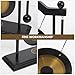 HOMSFOU 1 Set Gong with Stand and Mallet Feng Shui Brass Gong Chinese Gong Desktop Vintage Chimes Asian Gong Bell Chinese Traditional Desk Bell Percussion Instrument