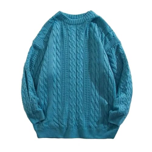 Men Polyester Sweater Thick Long Sleeve Pullover with Solid Color Warm3
