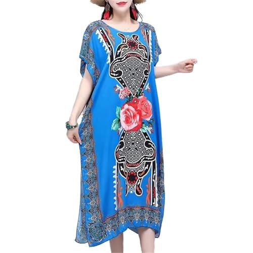 Robe rétro pour femmes style vintage décontracté mi-longue en coton