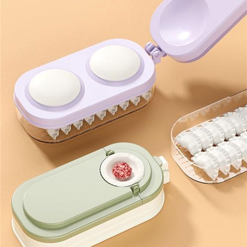 XISAOK Manual Dumpling Press Molds Convenient Raviolis Molds and Storage Box Food Container Space Saving Kitchen Tool