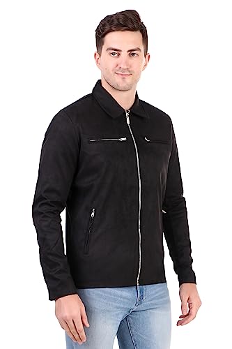 Image of Leather Retail Men's Suede Faux Leather Jacket