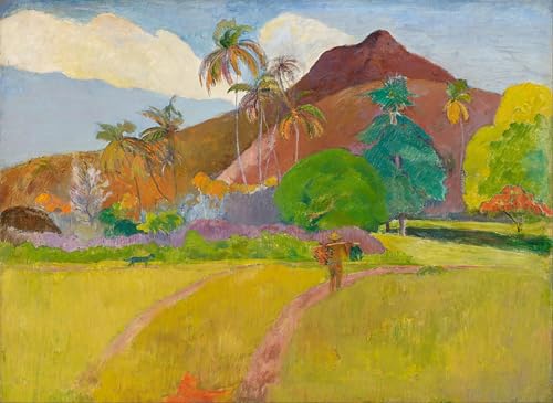 Paisaje tahitiano de Paul Gauguin cuadro famoso lienzo moderno decoracion hogar 60x90cm