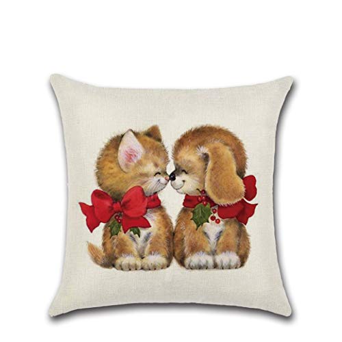 2019 Neue Weihnachten Serie Nette Leinen Kissenbezug Kissenbezug Auto Sofa Kissen Kissenbezug 45x45 cm Cover
