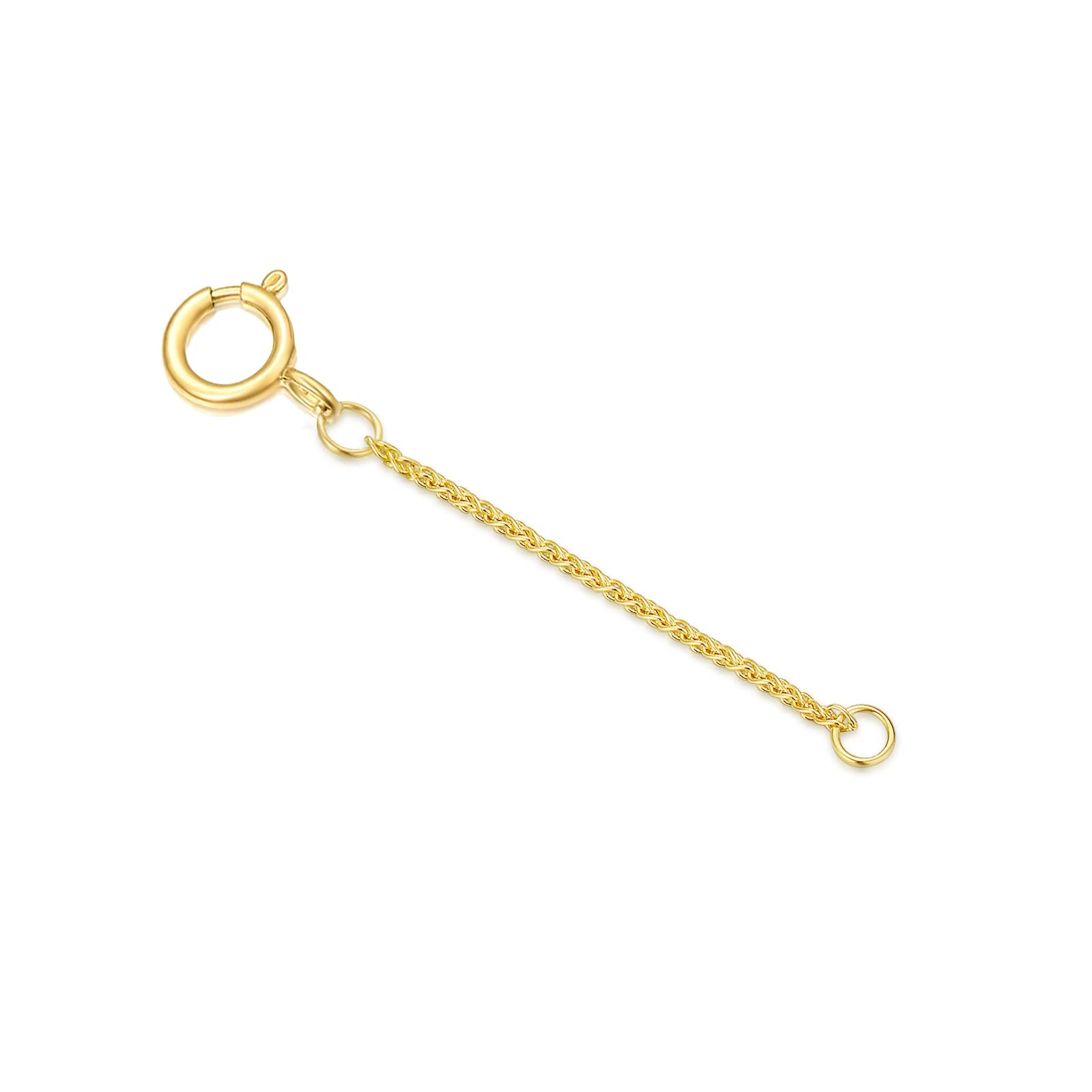 10k 14k Real Gold 1"/1.5"/2"/2.5"/3"/4"/5" Necklace Extender, Necklace Bracelet Extender Chain, Durable Gold Extender Chain, Adjustable Extension Chain for Necklace Bracelet Anklet