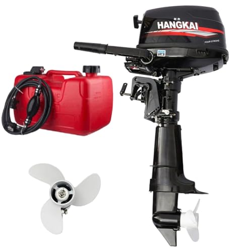 6,5 HP motore fuoribordo a 4 tempi, benzina, sistema di raffreddamento ad acqua, per barca da pesca gonfiabile, CDI, 123 CC, 40 cm/16 in