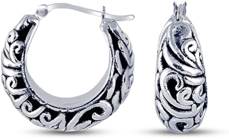 Orecchini a cerchio intrecciati in argento sterling: gioielli