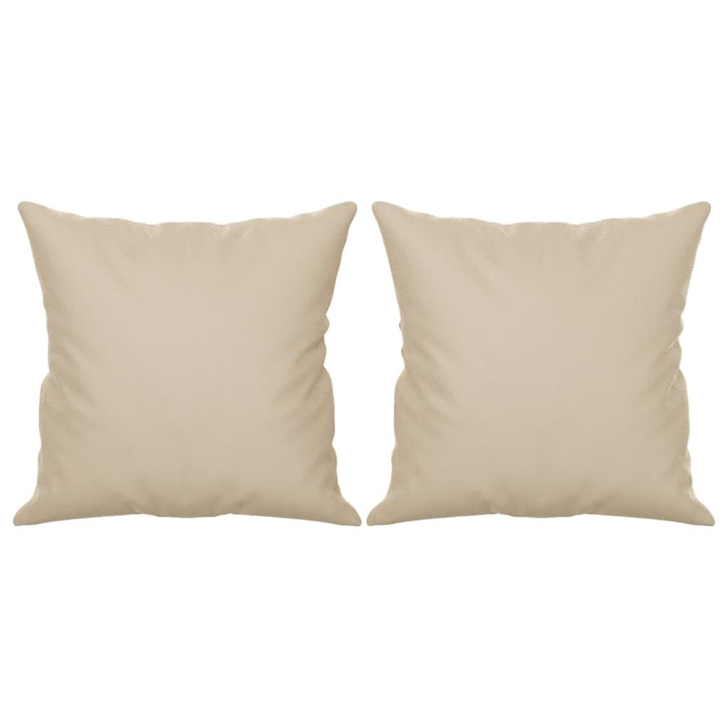 Canapé 3 Places en Tissu Microfibre crème avec oreillers, mobilier modulable pour Salon séjour, Design Moderne, Confort Optimal, Structure Robuste, idéal pour Espace de Vie