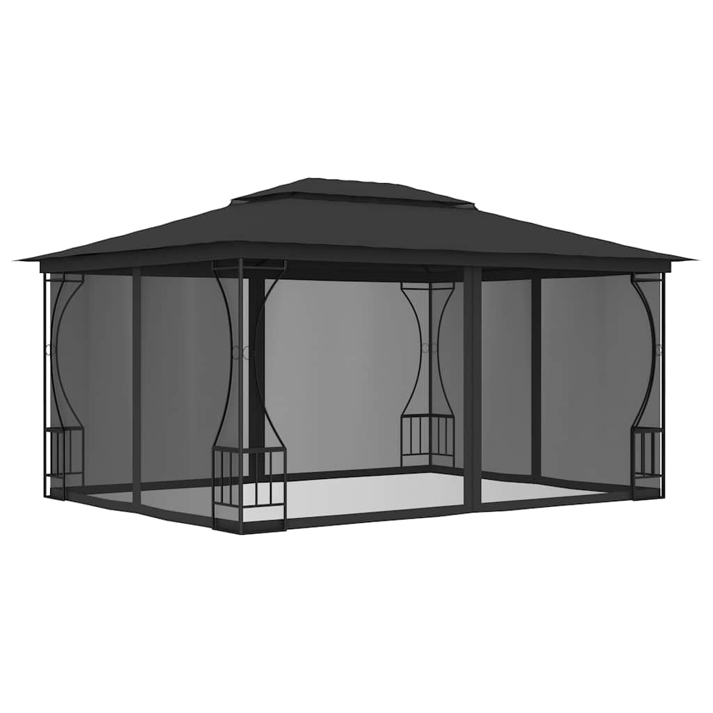 Altana z siatkami 300 x 400 x 265 cm kolor antracytowy
