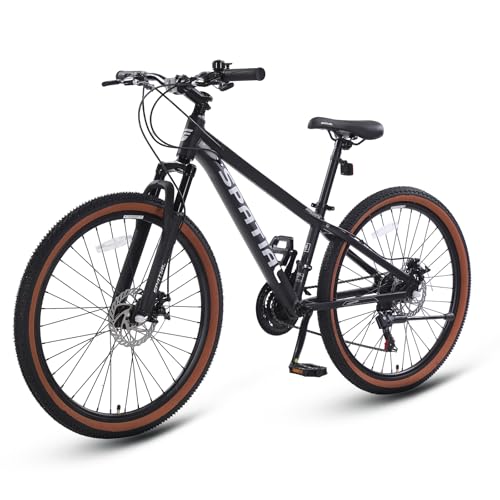 SPATIAL MTB Bicicleta de Montaña para Adultos y Jóvenes - 29/27,5/26/24 Pulgadas, 8/21 Velocidades, Frenos de Disco Mecánicos Dobles, Cuadro de Aluminio, Suspensión Delantera, Asiento Ajustable
