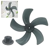 Lecreatekit Cuchillas de ventilador grises de 16 pulgadas con cubierta de tuerca, repuesto de bajo ruido para ventiladores de pared de mesa de pedestal, piezas de plástico de radio de 20 cm