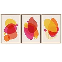 3 Piece Framed Canvas Wall Art Color Block Colorful Canvas Prints Home Artwork Decoration for Living Room,Bedroom - 16