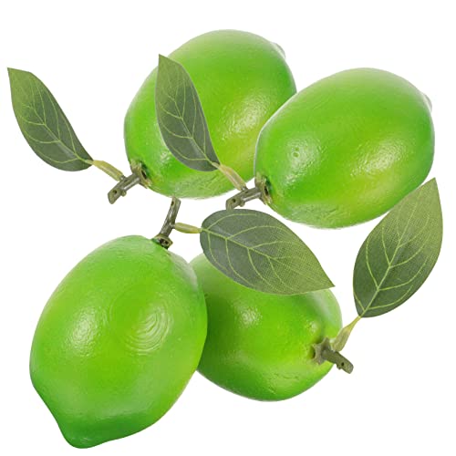 Mobestech 4pcs Artificial Lemon Model Realistic Imitation Fruit Props with