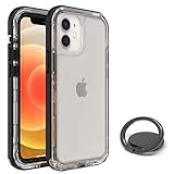 LifeProof Next Series Case for iPhone 12 Mini with Ring Holder Kickstand - Black Crystal