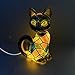 Yinhamnl Cat Lamp, Cats Series Art Night Light, Retro Stained Resin Tabletop Night Light, 3D Cute Pet LED Table Lamps, Fun Gift for Cats Lover (AA)