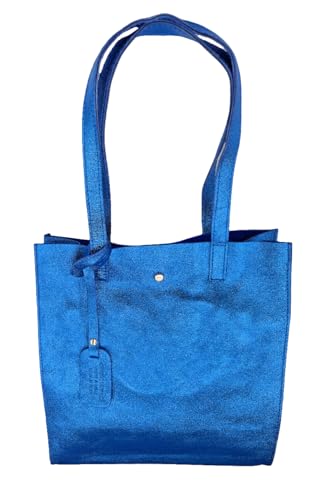 Sac shopper Dena en cuir irisé avec anses confortables pour l'épaule