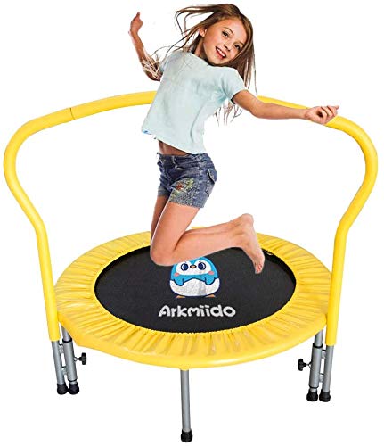 Cama Elástica Exterior para Nino Camas Elasticas para Niños Exterior y Interior Trampolines Fitness Columpio Jardin Exterior Cama Elástica Plegable 36 Inch Peso Máximo 120 kg